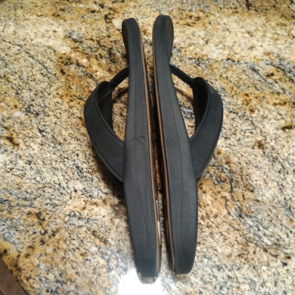 Olukai Koko'o Men's Flip Flop Sandal Black/Dark Shadow 10493-406C Men's Size 13 - Picture 7 of 12